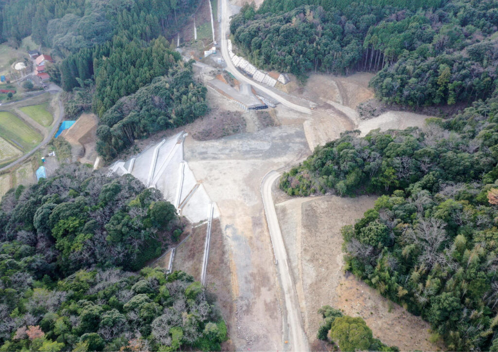 静間仁摩道路五十猛地区西部の上空からの写真２